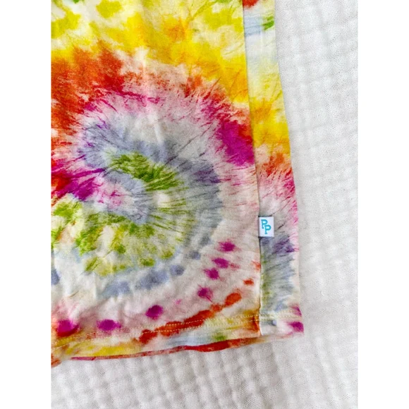 Kids Posh Peanut Bamboo Tie-Dye Short Sleeve Tee 10 Multi-Color Blue PLAY - Picture 7 of 8